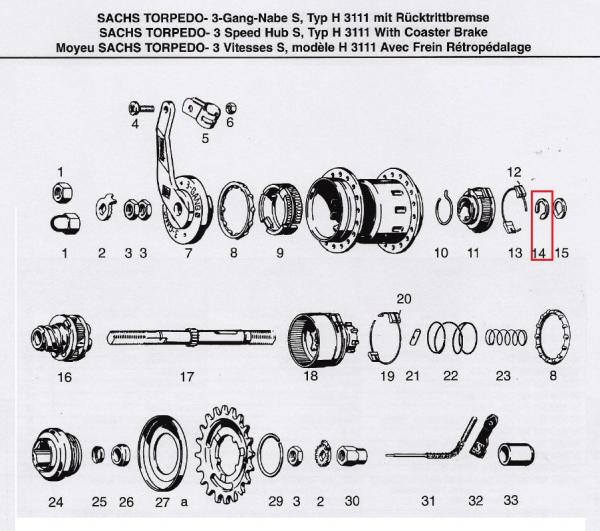 SICHERUNGSSCHEIBE, SRAM Ø 9,0 MM